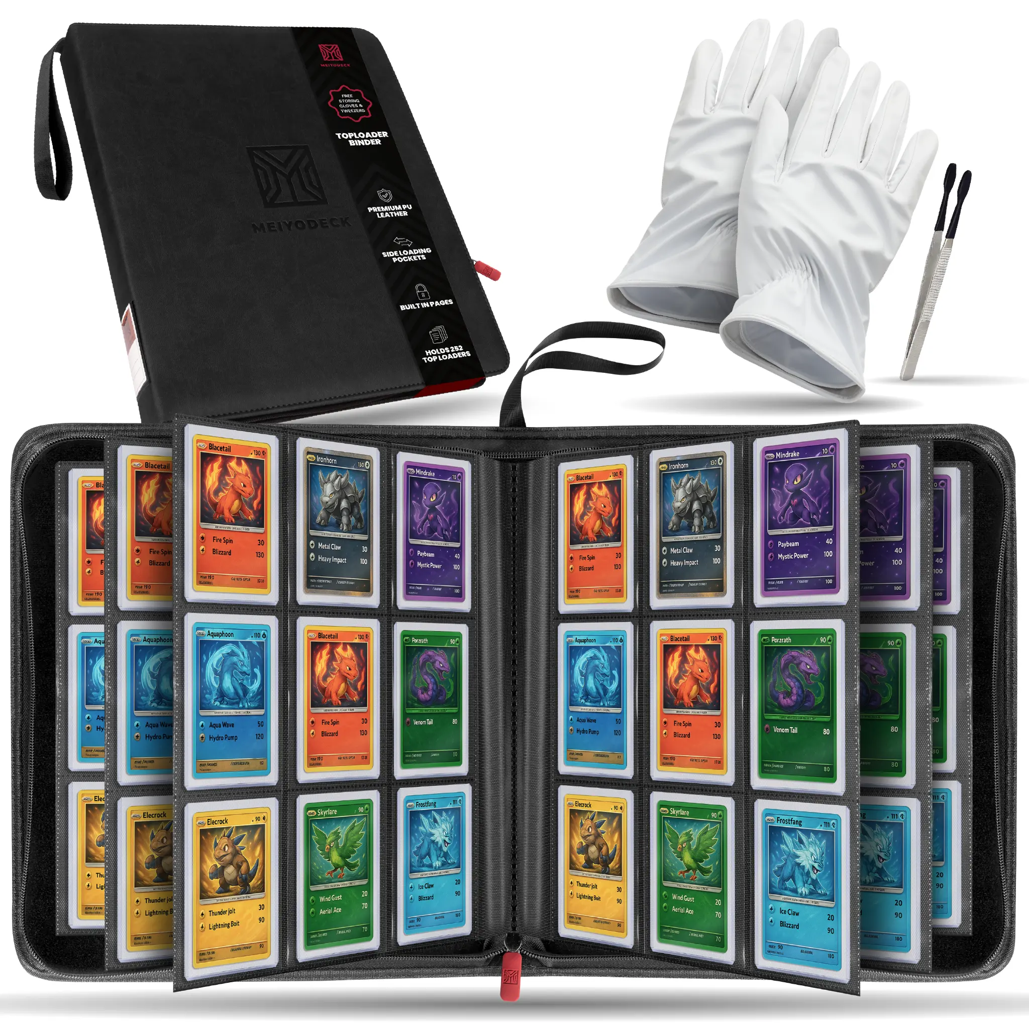 Meiyodeck 9-Pocket Binder — Black